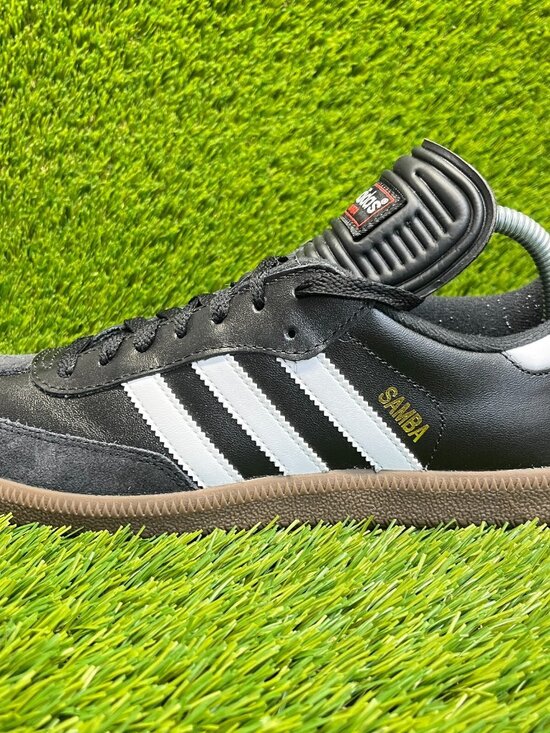 Adidas Samba Classic Mens Size 7.5 Black White Leather Running Walking Shoes main image 10